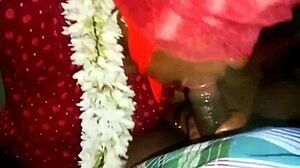 Indian girl bangs in mask outdoors