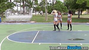 i joined a real teen lesbo threeway at the party with oral and masturbation