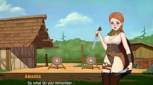 Wake up to boobies in otaku's rage porn game part 1.