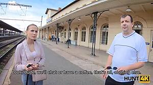 hunt4k, greedy old man lets gf bang stranger for cash, oops!