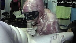 obedient stepdaughter deepthroats and swallows stepdaddy's cum