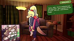 两妹玩毛绒脱衣扑克衣服撕烂