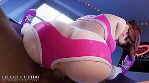 D.Va Gets Her Wet Pussy Fucked Hard in Intense Session