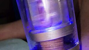 Edging for 15 Minutes on Couch with Oiled Toy and Slick Handwork