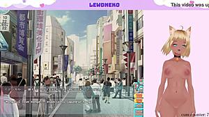Vtuber Lewdneko plays game and masturbates intriguingly