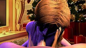 New Year's Eve Blowjob in Stunning 3D Animation