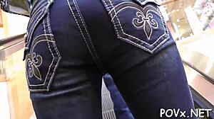 hot teen floozy sucks cock in pov