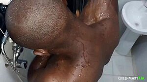 After Cold Bath, Old Shaved Man Fucks Hairless Ass with Cock, Leading to Creampie and Squirt All Over