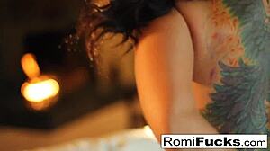 romi rain, that smoking beauty, masturbating her wet pussy while looking hot