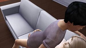 3D fucking for the first time in hentai anime cartoon with intense emotions