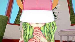 Miss Kobayashi's Dragon Maid Hentai: Lucoa Rides Huge Cock with Big Tits and Cumshot