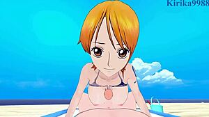 Nami and Nico Robin in Wild POV Hentai Action Scene