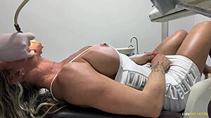 Curvy Milf Fabi Drumond Moans Loud While Riding Dentist’s Cock.