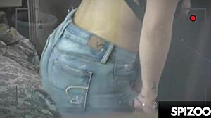 Hot latina bubble butt takes huge cock in reality fucking with dirty talk.