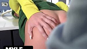 Horny Inspector Freeuses Stepmom and Stepdaughter in Retro Scene