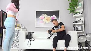 bliss nails hot action after czech casting interview.