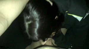 Careless blowjob from my horny stepsister Mafer