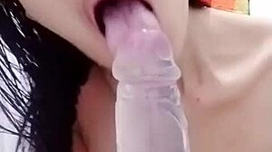 Thaitwentybabe Handles Massive Dildo In Tight Asian Hole