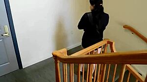 Bold exhibitionist flaunts bottomless look in public