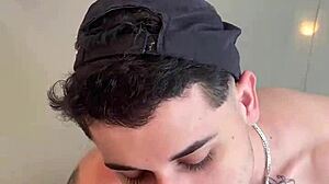 Amateur Gay Guy Takes Big Cock in Kitchen Anal