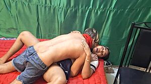 Hey, wanna see this sexy mature couple Hanif and Adori in hot anal missionary action at home?