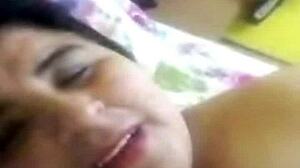 Horny BBW shows tits and vagina on call