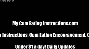 乖乖的，舔干净你的精液给我看