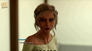 Dancing Babe Blows Cock with Big Tits in Game