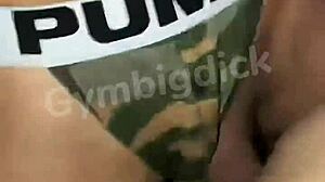 Bold gay couple fucks bareback in lingerie