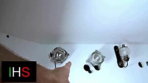 Look at this fascinating brunette slut giving a blowjob and getting fucked hard!