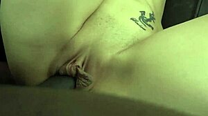 This black pecker drives a sexy brunette wild with joy!