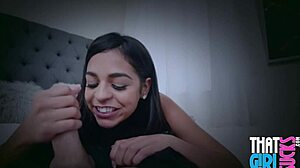Petite Latina Teen Sucks Big Cock Sloppily In POV