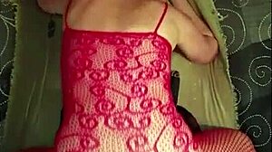 Slut wife fucks a huge double dildo while thinking of monster cocks!