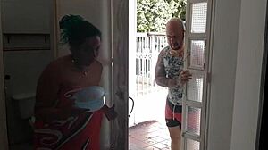 using flour as excuse, i bang my best friend's wife and finish on her face