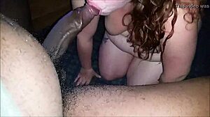 She asks, 'Want to see me suck this big black cock?' in amateur POV