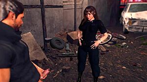 police girl's first arrest turns into sexy cartoon action! 👮‍♀️