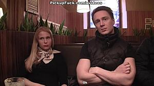 sexy college teacher strips naked for cash in scene 1