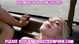 Pretty 19yo girl seduces the new neighbor with horny adorable shy vibes