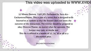 domme gives joi instructions to f4m