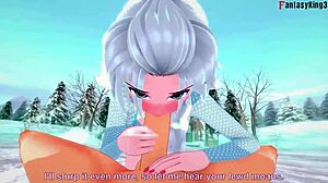 Elsa from Frozen Has Hard Sex in 3D Cartoon Fantasy Scene