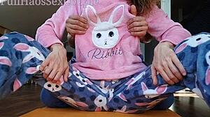 Hey, Why Am I Teasing My Stepdaughter’s Wet Pussy in Pajamas?