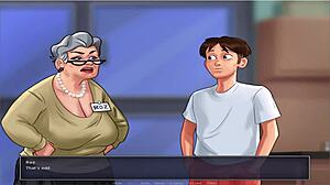 Old busty character in Summer Time Saga part 21.