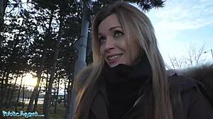 Tina Princess Blindly Tastes Cum in Public Test