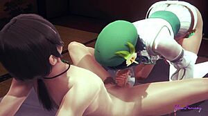 Genshin Impact yaoi femboy Venti gets blown and pounded in hot anime gay action