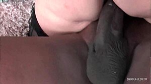 Amateur housewives slammed by huge cocks in wild foursome action!