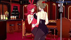 Festenia, Chitose, and Sagiri in intense lesbian hentai