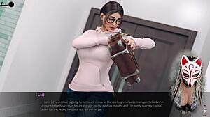 sexy secretary with huge tits in office upskirt fun