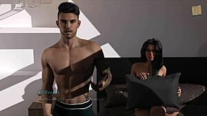 Big tits brunette rides in hentai!