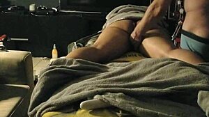 Wife receives oral massage with masturbation and oiled sex