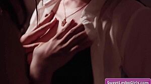 Sexy Big Tit Mature Lesbians Angela White and Jenna Foxx Finger and Lick in Office